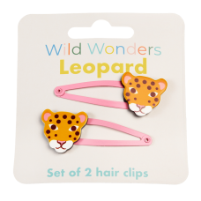 Set van 2 haarspeldjes met luipaard - Wild wonders leopard hair clips 