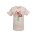 Lichtroze t-shirt met bloemetjes - Jasmijn soft pink noos