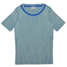 Blauwe gebreide t-shirt - Dans knitshirt princess blue (stapelkorting)