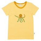 Lichtgele t-shirt met octopus - Octopus t-shirt sunshine (stapelkorting)