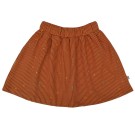 Roestbruin gestreept rokje met vlekjes - Dian skirt jacquard playful lines brown 