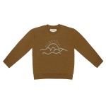 Olijfkleurige sweater sunset - Boxy sweater desert sunset vintage olive 