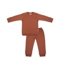 Roestbruine pyjama wafelstof - Pajamas waffle amber brown