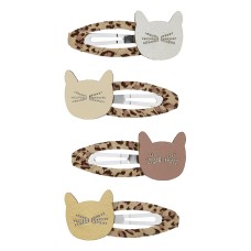 4 click clack speldjes kat leopard - Cute cat leopard print cat clic clacs 