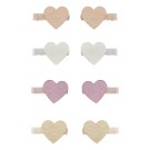 8 mini knijpspeldjes hartje - Mini sweethearts clips