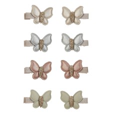 8 mini knijpspeldjes vlinder - Shimmer butterfly mini clips