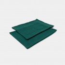 Set van 2 donkergroene washandjes - Washclothes emerald