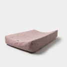 Oudroze waskussenhoes met bloemetjes - Changing pad cover pink heather