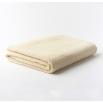 Ecru gebreid wiegdeken - Blanket knitwear creme