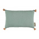Rechthoekig kussen met stipjes - Sublim cushion toffee sweet dots/ eden green 