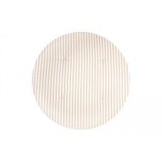 Bruinroos gestreepte speelmat - Fluffy round playmat taupe stripes natural 
