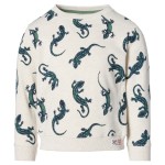 Ecru sweater met salamanders - Ganganagar oatmeal (stapelkorting)