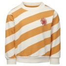 Mosterdgele/ecru gestreepte sweater- Guadalupe amber gold (stapelkorting)