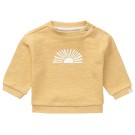 Lichtgele sweater met zonnetje - Hagen cocoon
