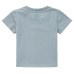 Blauwgrijze t-shirt met luiaard - Hirosaki vintage petrol