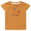 Mosterdgele t-shirt met fruit - Girls tee shortsleeve alcobendas amber gold (stapelkorting)