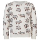 Greige sweater met neushoorns - Ravenswood oatmeal melange
