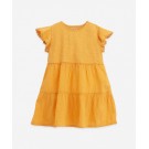 Okergeel kleedje - Short sleeved dress sunflower