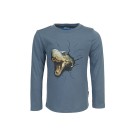 Blauwe t-shirt met dino - Bronto medium blue  (stapelkorting)