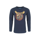 Donkerblauwe t-shirt met hertensnoet - Yosemity navy