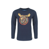 Donkerblauwe t-shirt met hertensnoet - Yosemity navy