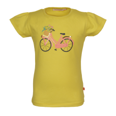 Gele t-shirt met fiets- Rachel Yellow