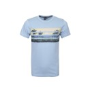 Lichtblauwe t-shirt met landschap - Bryan light blue