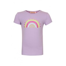Lila t-shirt met regenboog - Straw lila (stapelkorting)