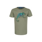 Olijfgroene t-shirt met kameleon - Tanza light khaki