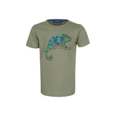 Olijfgroene t-shirt met kameleon - Tanza light khaki