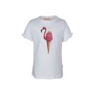 Witte t-shirt met flamingo-ijsje - Vacay ecru