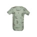 Groene t-shirt met krokodillen - Yoshi light khaki melange