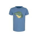 Blauwe t-shirt met krokodil - Yoshi medium blue (stapelkorting)