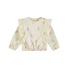Beige sweater met figuurtjes - Flor cream