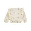 Beige sweater met figuurtjes - Flor cream
