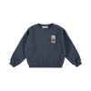 Donkerblauwe sweater met figuurtje - Quilted night blue