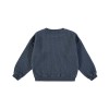 Donkerblauwe sweater met figuurtje - Quilted night blue