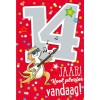 Muziek wenskaart - 14 jaar 
