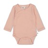 Peachroze wikkelbody lange mouwen
