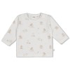 Witte t-shirt met diertjes - Longsleeve the cuddle company offwhite 