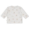 Witte t-shirt met diertjes - Longsleeve the cuddle company offwhite 