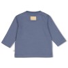 Blauwe t-shirt met ontbijt - Longsleeve breakfast buddy 