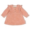 Oudroze velours kleedje - Jurk velours fall in love 