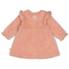 Oudroze velours kleedje - Jurk velours fall in love 
