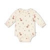 Beige body lange mouwen met bosdiertjes - Romper forest garden offwhite 