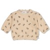 Beige rib sweater met bloemetjes - Sweater velours rib lucky bloombird offwhite 