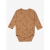 Cognacbruine wikkelbody met appeltjes  - Wrap body lion