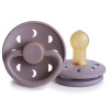 Paarsbruine moon FRIGG latex fopspeen 0-6m - Twilight mauve
