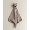 Gebreid knuffeldoekje beer - Teddy tokki sand