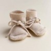 Gebreide sloefjes - Booties cream